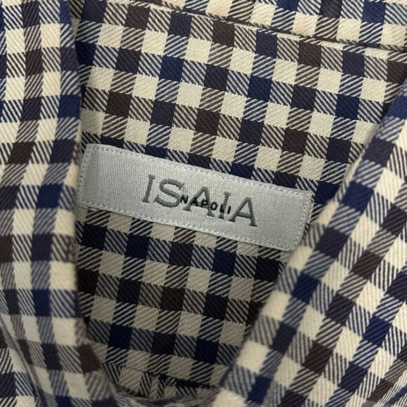 ISAIA Multicolor Cotton Gingham Button Down Shirt - Picture 5 of 6